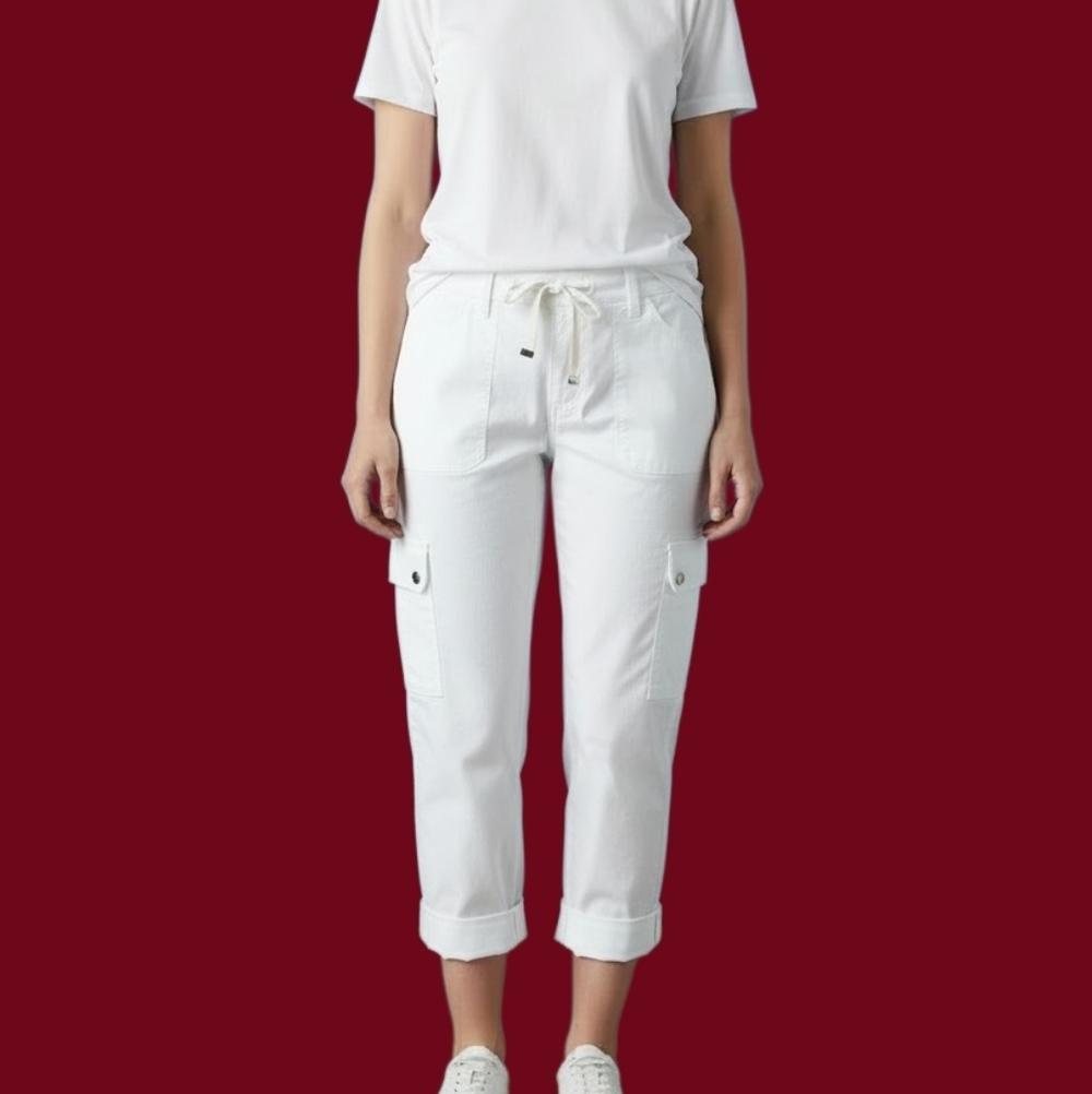 JONES NEW YORK Y2k Signature Convertible Roll-Up Cargo Midrise Beach Pants